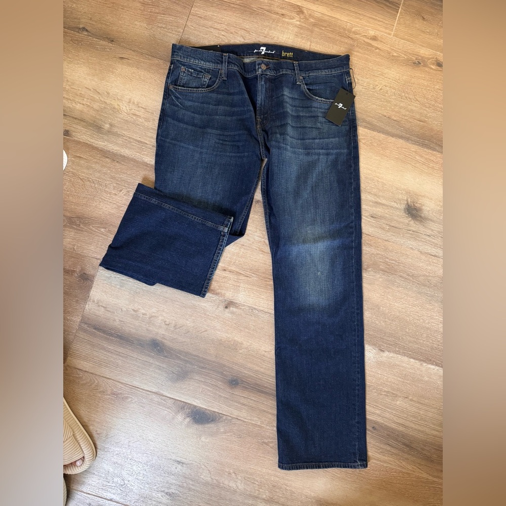 Men’s 7 for all man kind jeans. New. Unworn. Straight leg